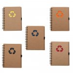 Bloco de anotações ecológico com folha reciclada. 
