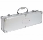 Kit churrasco com 4 peças em Inox, maleta de alumínio.