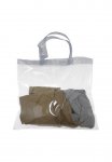 Bolsa em pvc, pode ser utilizada como sacola de praia.