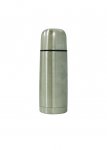Garrafa térmica de Inox, com capacidade para 350 ml, com capa protetora de nylon. Garrafa térmica de Inox, com capacidade para 350 ml, com capa protetora de nylon.