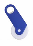 Abridor de Garrafa e Cortador de Pizza de plástico em três cores Vermelho, Azul e Preto. Abridor de Garrafa e Cortador de Pizza de plástico em três cores Vermelho, Azul e Preto.
