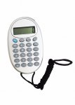 Calculadora oval com cordão.