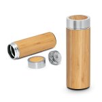 Garrafa térmica de Bambu e Inox