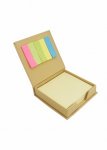 Bloco de anotações ecológico com post-it.