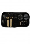  Kit engraxate em estojo de nylon e couro sintético.